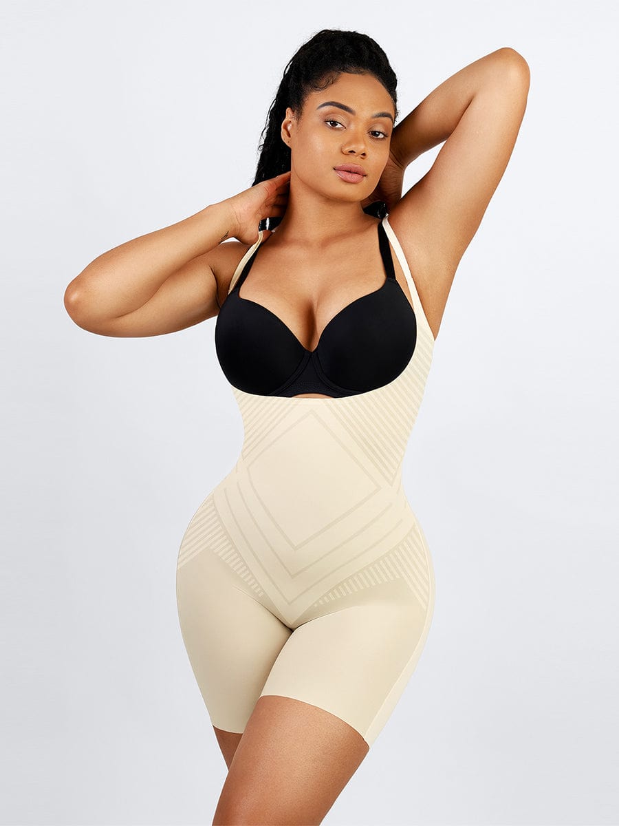 Liquid Spandex Open-Bust Bodysuit