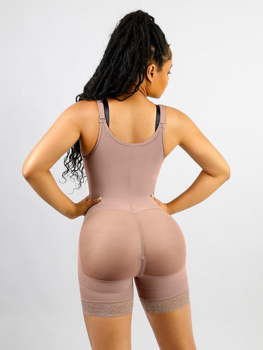 Latex Open Bust Firm Bodysuit