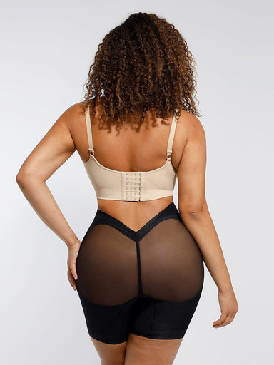 Steel Boned Mesh Butt Lifter Shorts