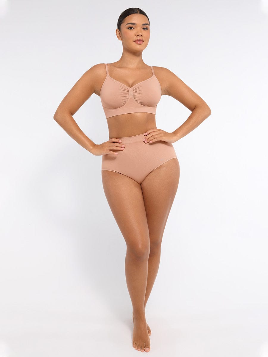 Peach Hip Control Briefs