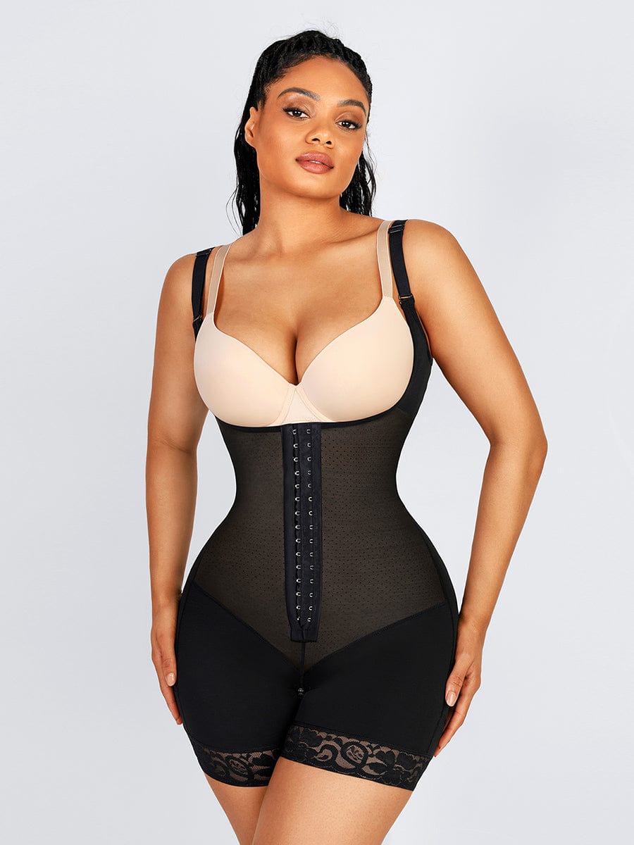 Latex Open Bust Firm Bodysuit