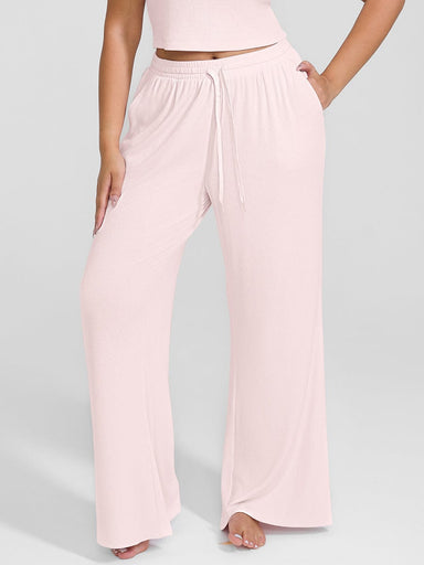 Ribbed Wide-Leg Lounge Pants