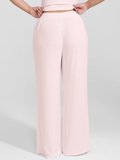 Ribbed Wide-Leg Lounge Pants