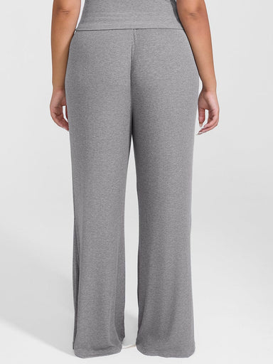 Ribbed Wide-Leg Lounge Pants