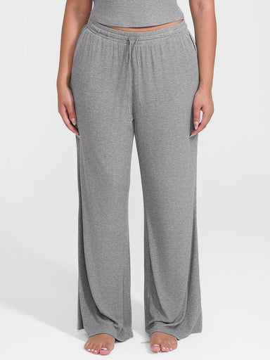Ribbed Wide-Leg Lounge Pants