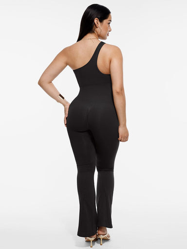 One-Shoulder Flared Jumpsuit