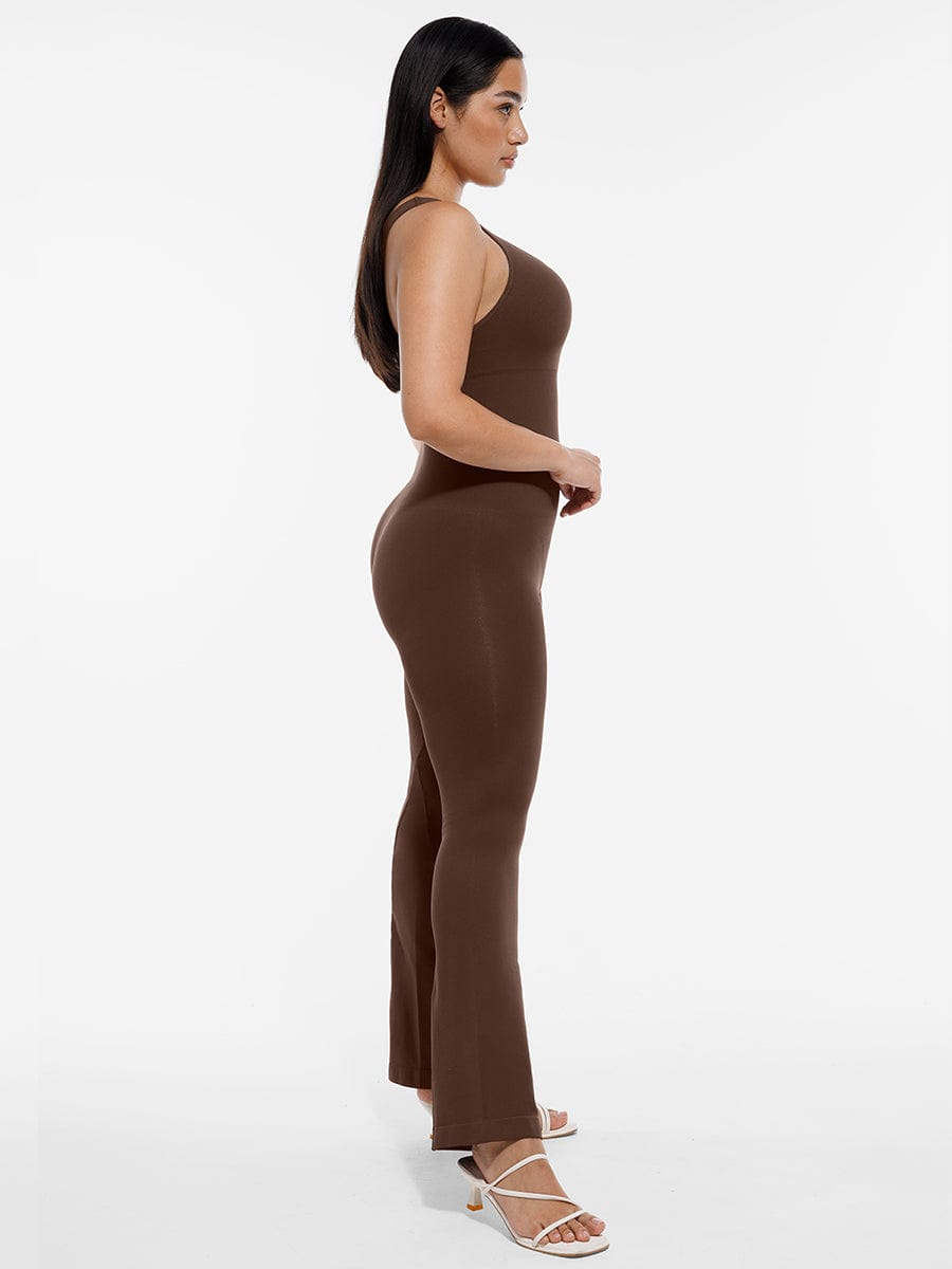 One-Shoulder Flared Jumpsuit