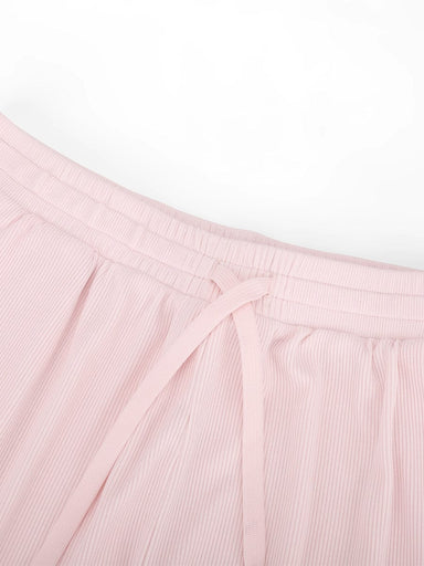 Ribbed Wide-Leg Lounge Pants