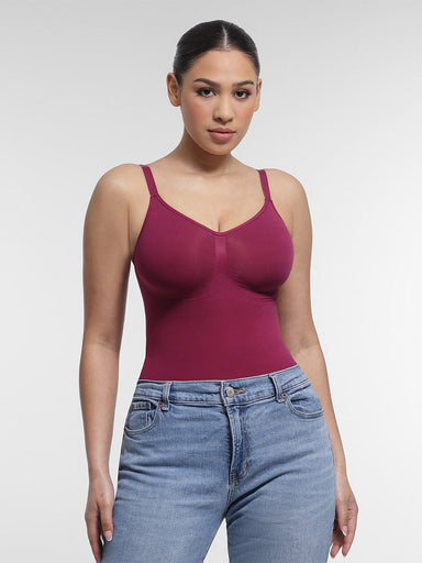 Ruched Bust Waist Control Bodysuit
