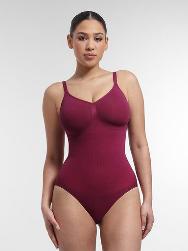 Ruched Bust Waist Control Bodysuit