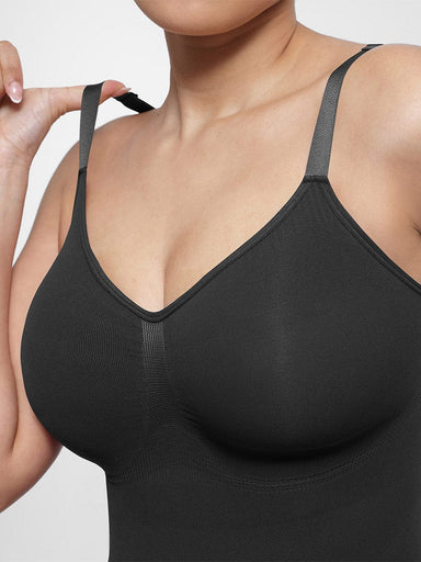 Ruched Bust Waist Control Bodysuit