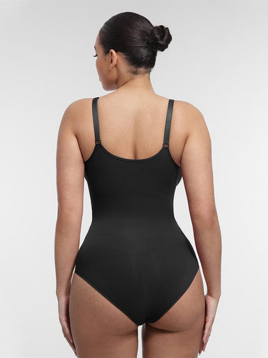 Ruched Bust Waist Control Bodysuit