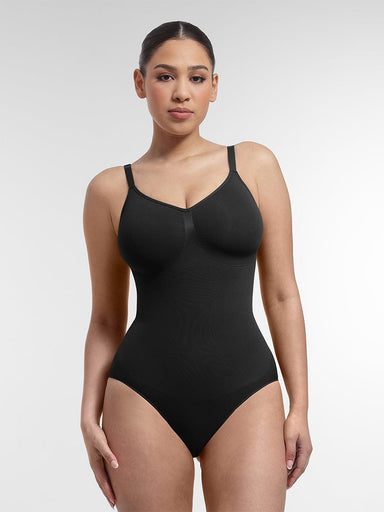 Ruched Bust Waist Control Bodysuit