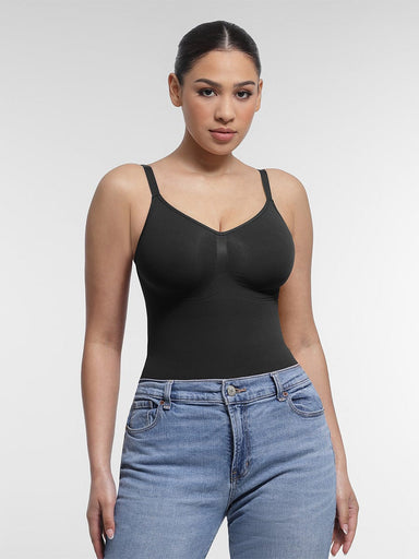 Ruched Bust Waist Control Bodysuit