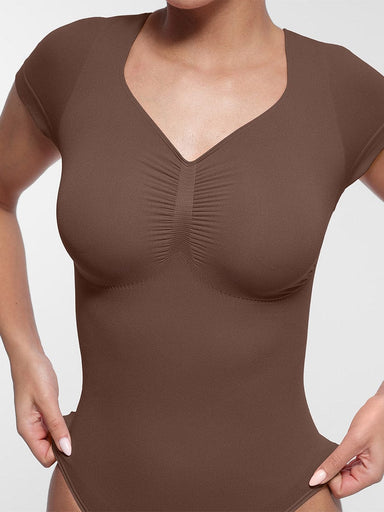 Diamond Neck Thong Bodysuit