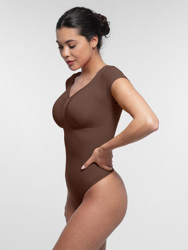 Diamond Neck Thong Bodysuit
