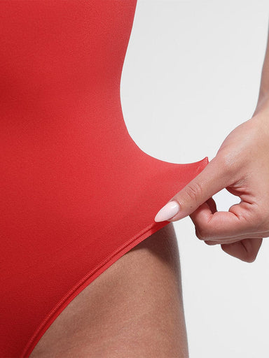 Diamond Neck Thong Bodysuit