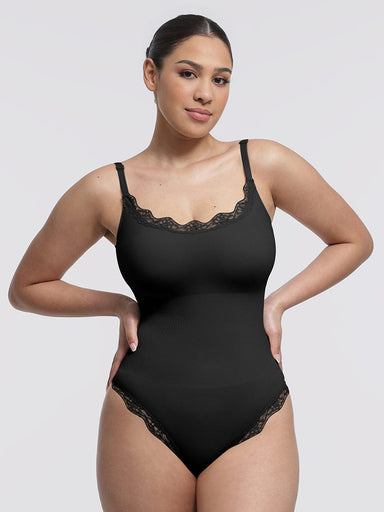 Lace Trim Cami Bodysuit