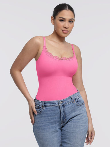 Lace Trim Cami Bodysuit