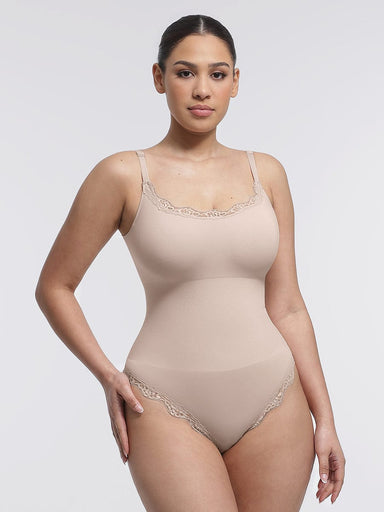 Lace Trim Cami Bodysuit