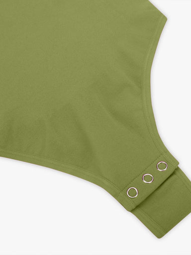 Diamond Neck Thong Bodysuit