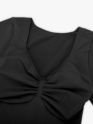 Diamond Neck Thong Bodysuit
