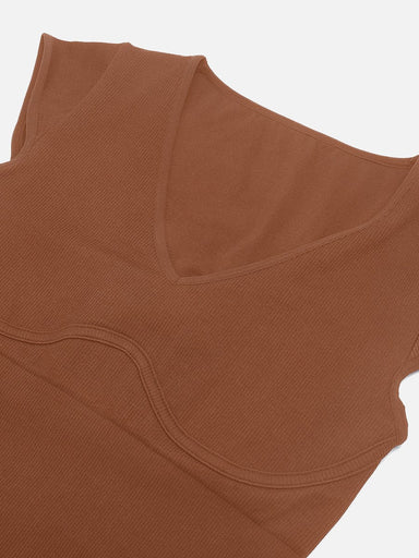 Deep V-Neck Shaping Bodysuit