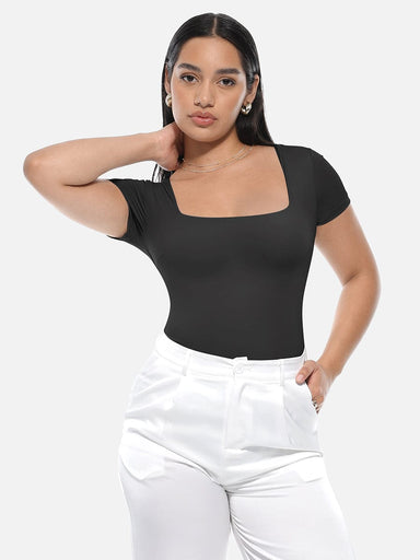Square Neck Tummy Control Bodysuit