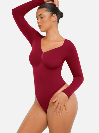 Long-Sleeve Chest Support Bodysuit