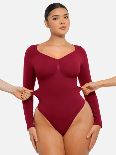 Long-Sleeve Chest Support Bodysuit