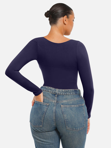 Long-Sleeve Chest Support Bodysuit