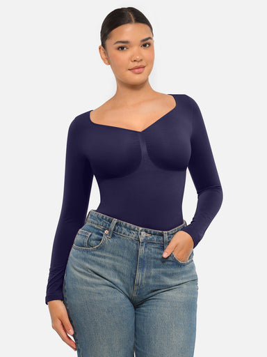 Long-Sleeve Chest Support Bodysuit