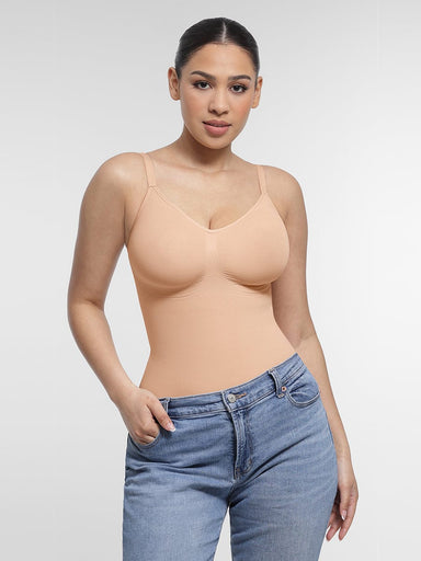 Ruched Bust Waist Control Bodysuit