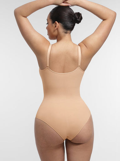 Ruched Bust Waist Control Bodysuit