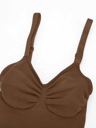 Ruched Bust Waist Control Bodysuit