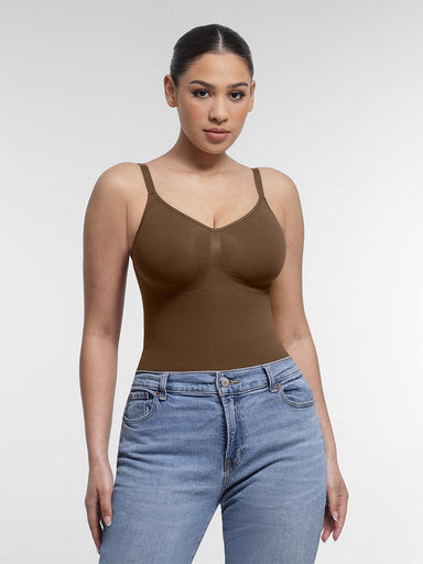 Ruched Bust Waist Control Bodysuit