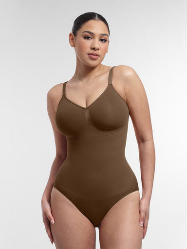 Ruched Bust Waist Control Bodysuit