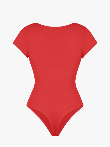 Diamond Neck Thong Bodysuit