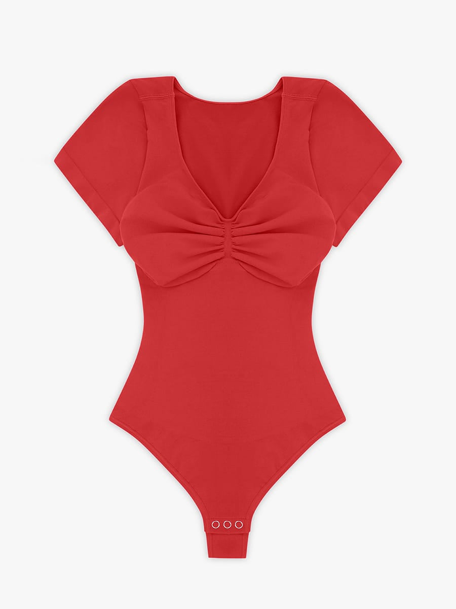 Diamond Neck Thong Bodysuit