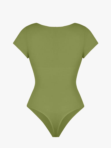Diamond Neck Thong Bodysuit