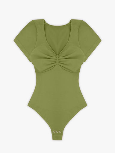 Diamond Neck Thong Bodysuit