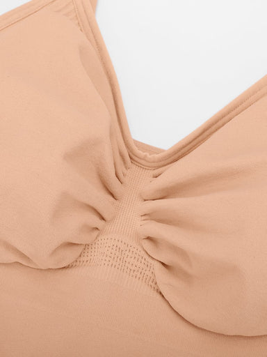 Ruched Bust Waist Control Bodysuit