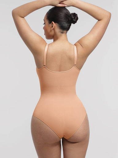 Ruched Bust Waist Control Bodysuit