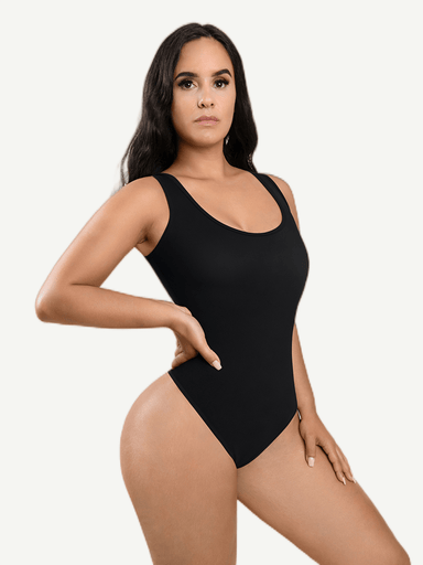 Scoop Neck Tank Thong Bodysuit