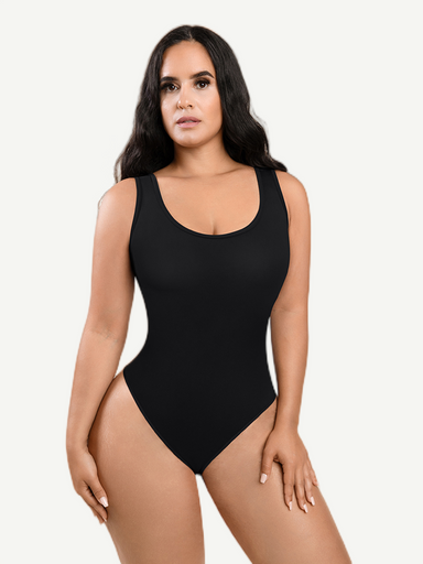 Scoop Neck Tank Thong Bodysuit