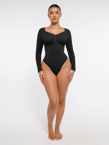 Long-Sleeve Chest Support Bodysuit