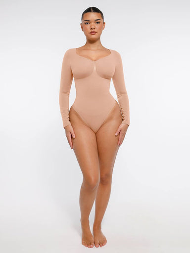 Long-Sleeve Chest Support Bodysuit