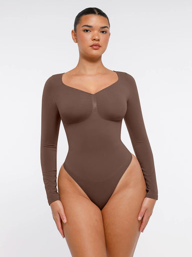 Long-Sleeve Chest Support Bodysuit