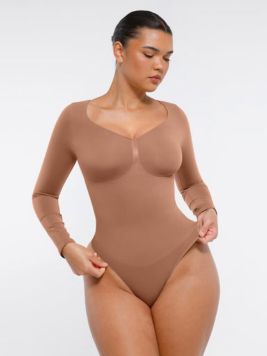 Long-Sleeve Chest Support Bodysuit