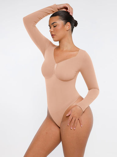 Long-Sleeve Chest Support Bodysuit